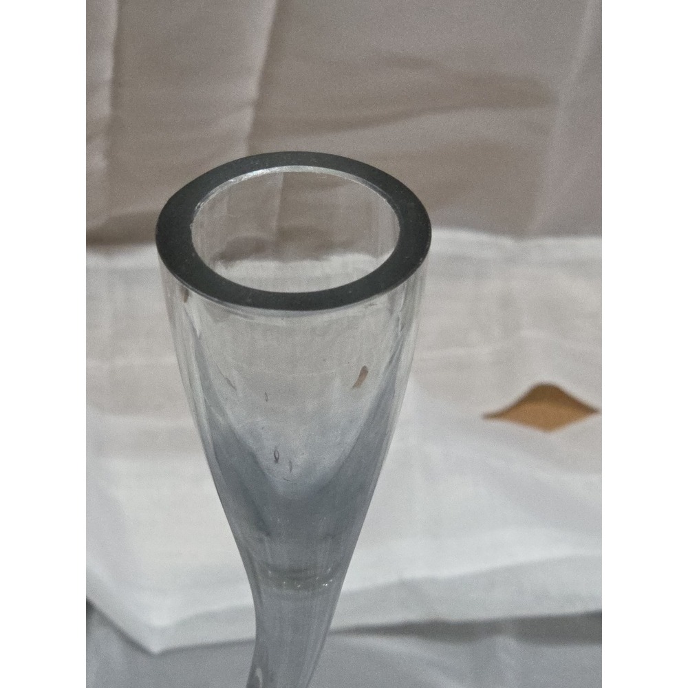 Handblown Twisted Stem Glass Decor Gold Base 13" Fast Shipping Excellent Con - Picture 3 of 4
